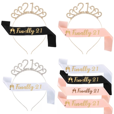 HAPPY BIRTHDAY 21生日数字肩带礼仪带 JD012FG086