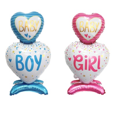 宝宝性别派对可爱站立气球