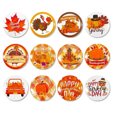 秋季感恩节派对徽章 THANKS GIVING