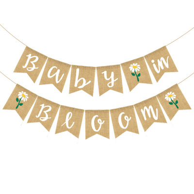 宝宝性别揭示迎婴派对麻布拉旗