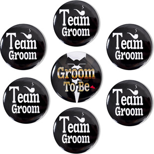 GROOM TO BE&TEAM GROOM 新郎单身派对徽章胸章