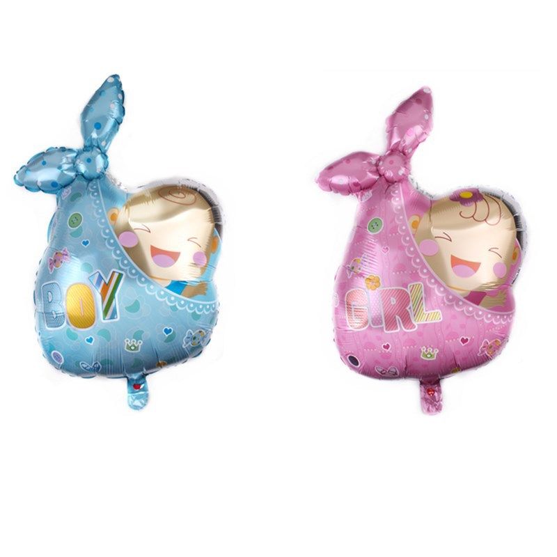 时尚可爱送子鹤宝宝boy girl气球 性别派对装饰 1个装 t-t-04