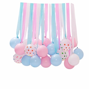 GENDER BOY 宝宝性别揭示迎婴派对纸彩带气球套装 GIRL REVEAL