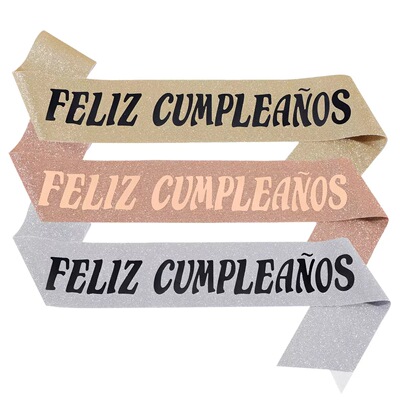 FELIZ CUMPLEANOS 生日肩带礼仪带 JD186