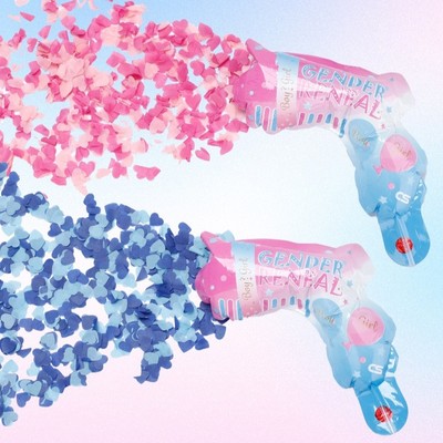 宝宝性别揭示迎婴派对礼花枪