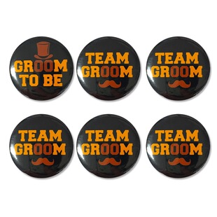 GROOM TO BE&TEAM GROOM 新郎单身派对徽章胸章