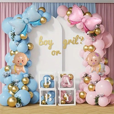 BOY OR GIRL 宝宝性别揭示迎婴派对气球套装 GENDER REVEAL PARTY