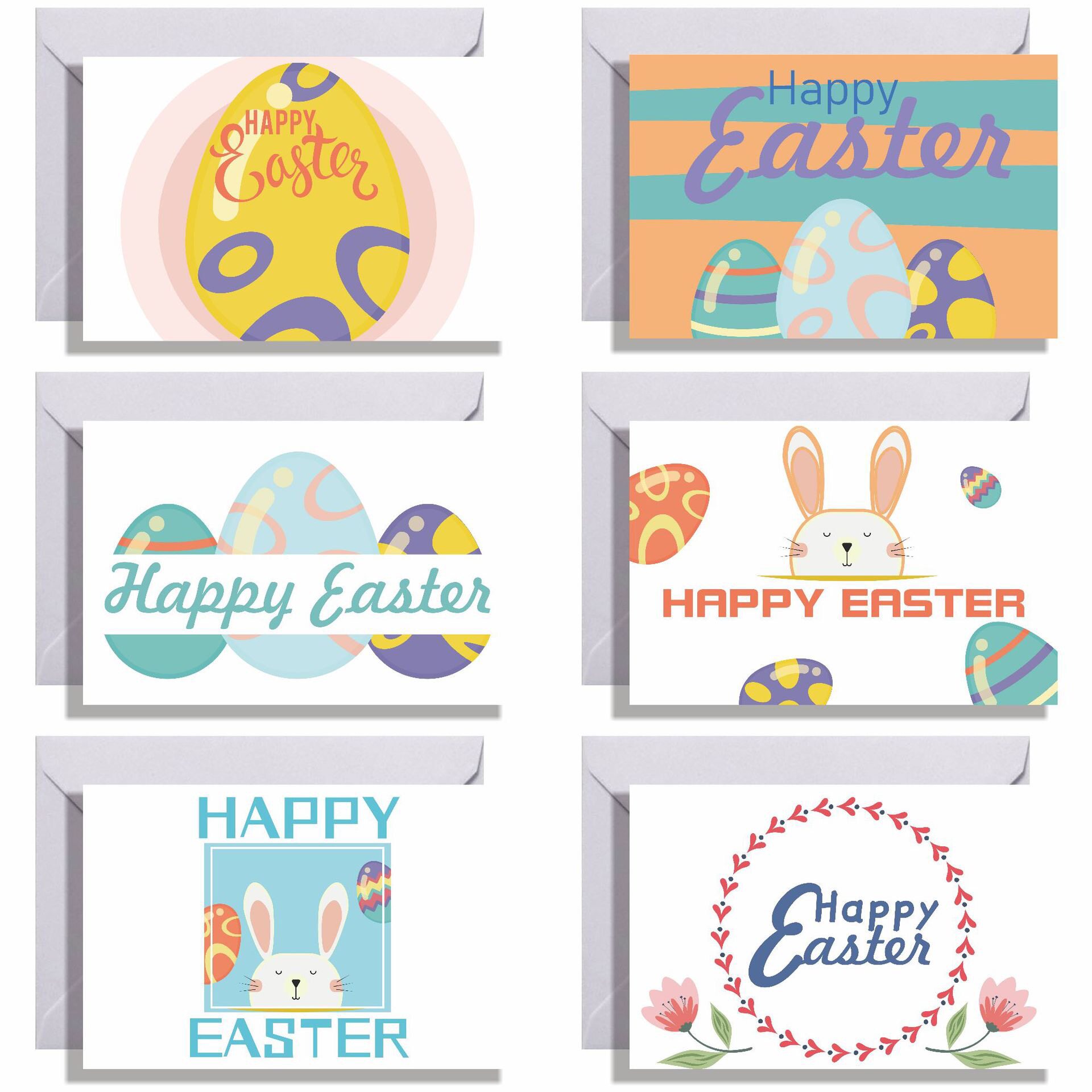 happy easter复活节小卡片小贺卡 信封 贴纸 dx267