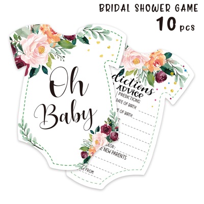 性别揭示迎婴派对建议预测卡片