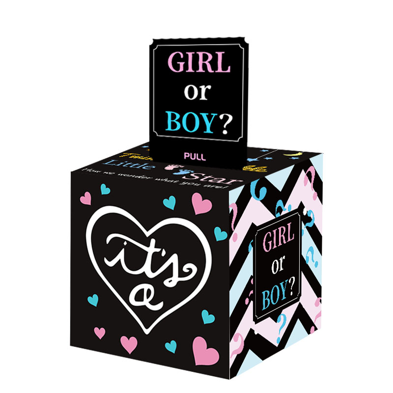 宝宝性别揭示迎婴派对抽纸盒