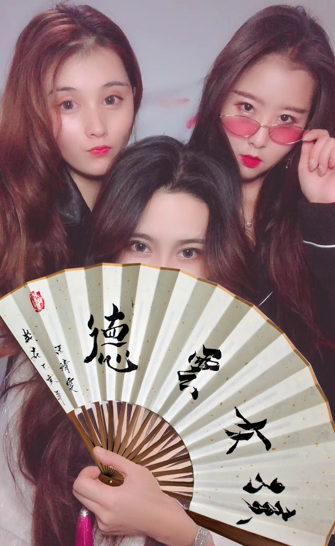 德云女孩德云社相声折扇题字定制古风道具宣纸折扇传统书法手写扇