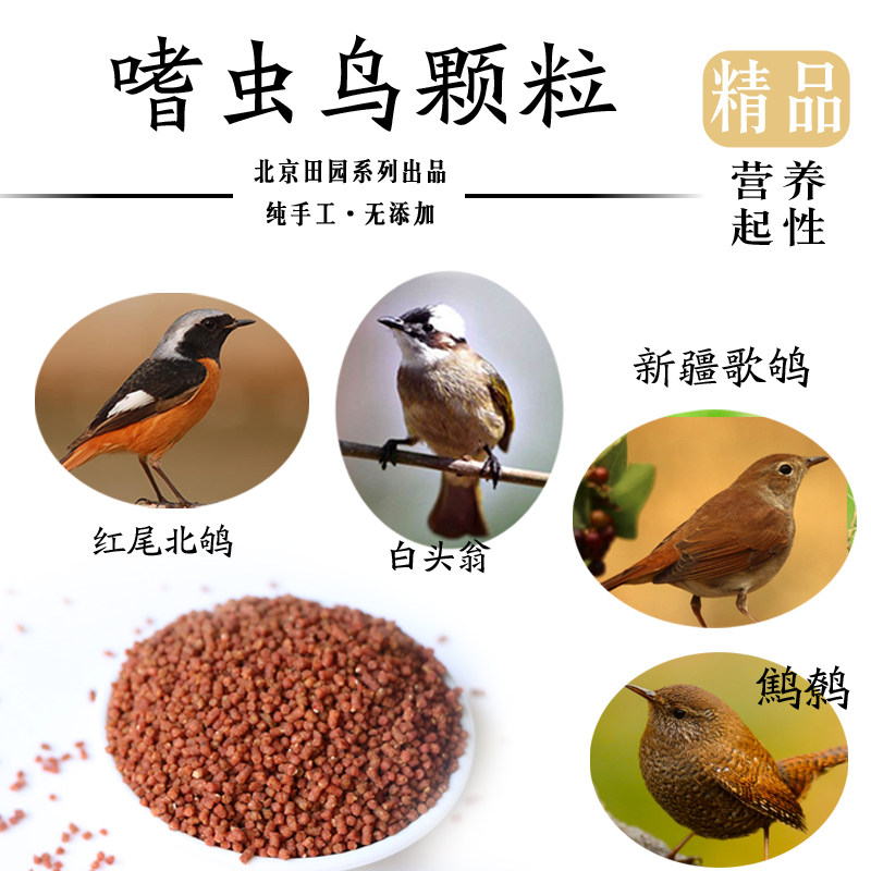 嗜虫鸟食红尾北鸲白头翁长尾四喜小黑白新疆歌鸲营养款鸟食包邮