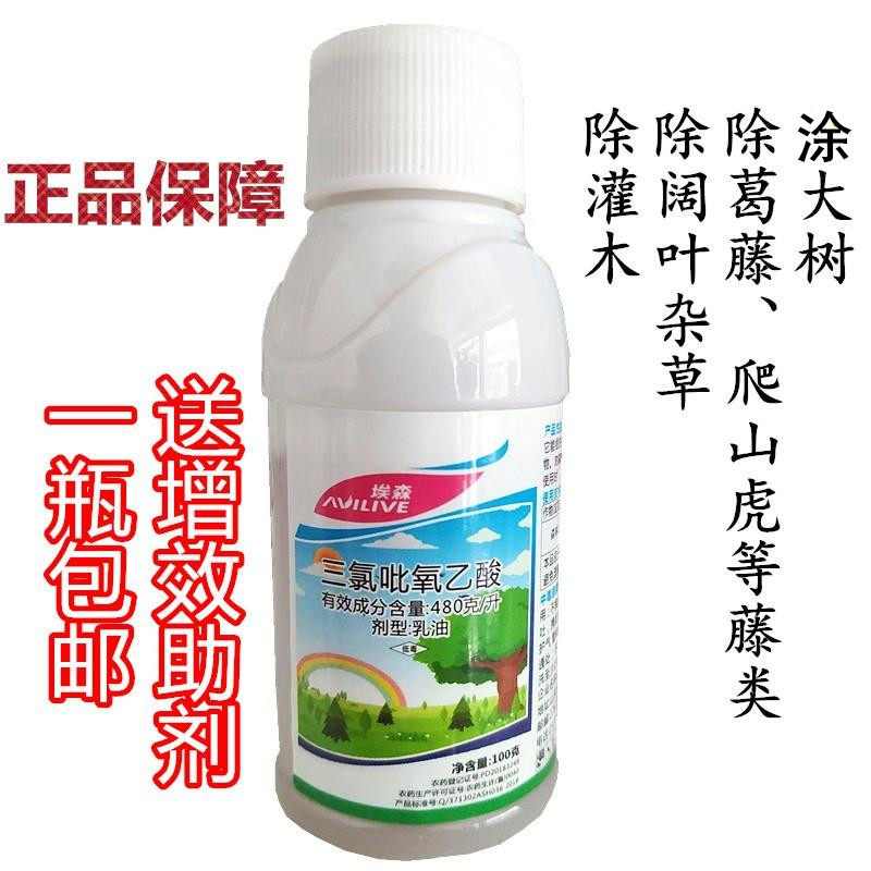 三氯吡氧乙酸48%除阔叶杂草 灌木藤蔓死树剂烂根灭树药杀竹子包邮