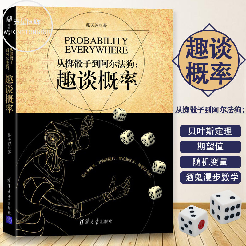 从掷骰子到阿尔法狗 张天蓉 趣谈概率 赌博点数分配问题几何概型悖论酒鬼漫步问题 概率论数学科普书籍统计学信息论深度学习算法书高性价比高么？