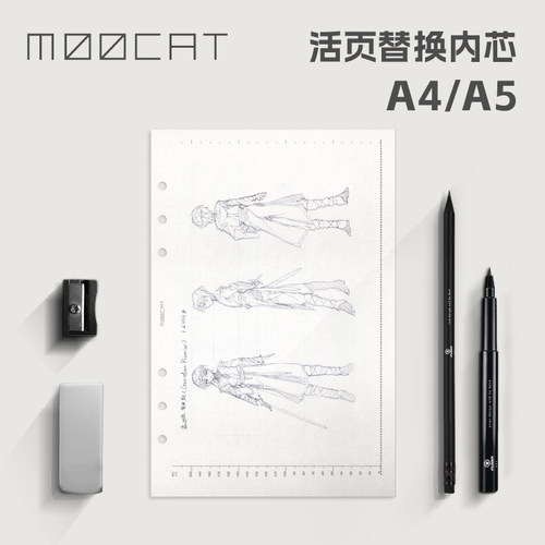 OC纸【角色立绘】立绘纸本MOOCAT人物角色三视图原创自设定同人