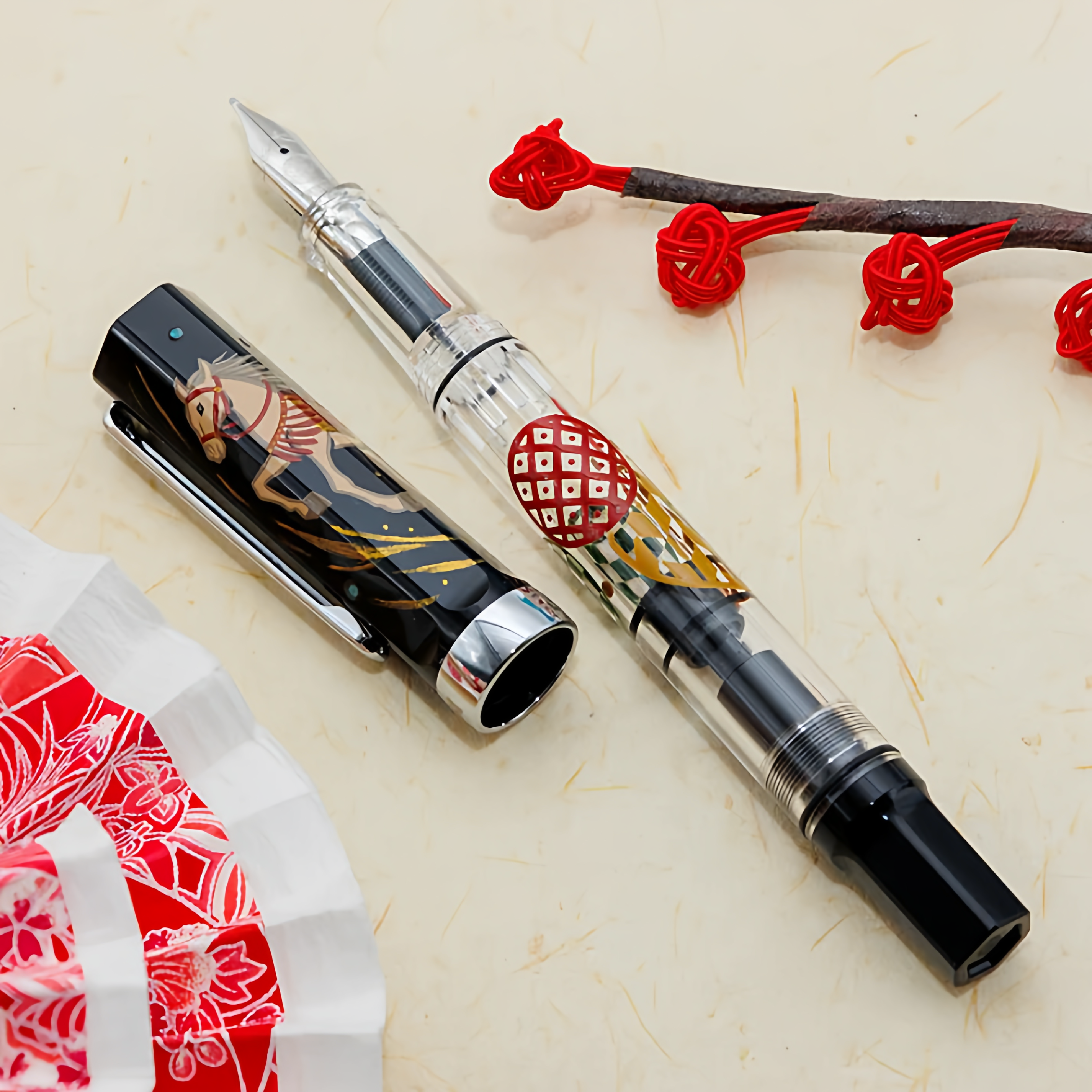 日本 Bungubox bbx 三文堂TWSBI 螺钿彩绘 马年限定 钢笔 万年笔