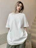 Хлопковая футболка с коротким рукавом, весенняя летняя парная одежда, оверсайз, коллекция 2023