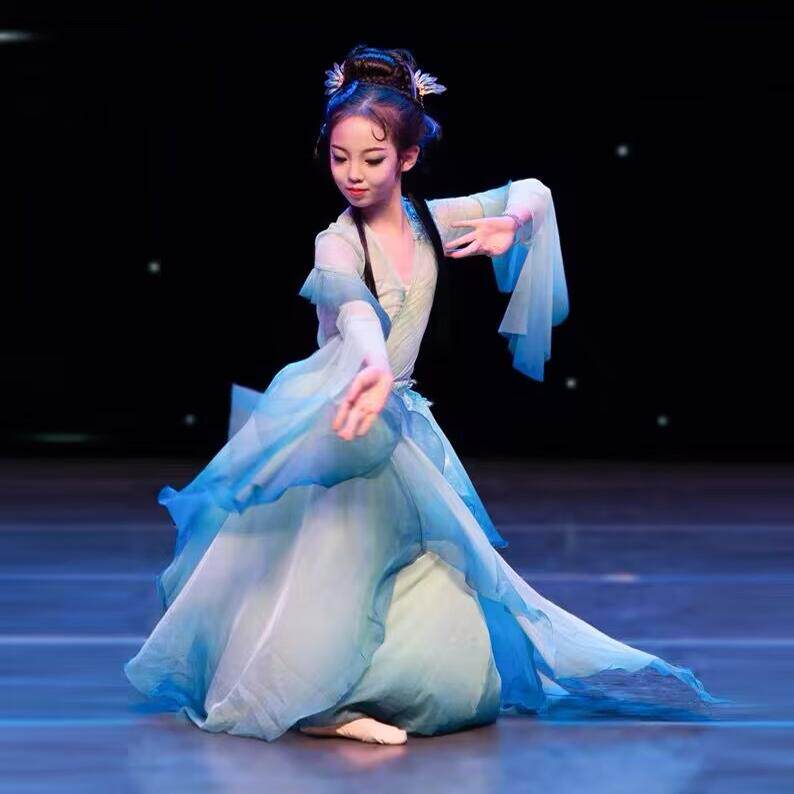 中国舞舞蹈服女童舞蹈表演服九歌山鬼同款儿童古典舞演出艺考服装