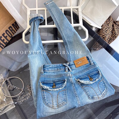 超级好看！性感提臀高腰弹力九分厚绒牛仔裤女显瘦加绒高腰小脚裤