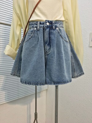 【免费试穿】牛仔短裤裙