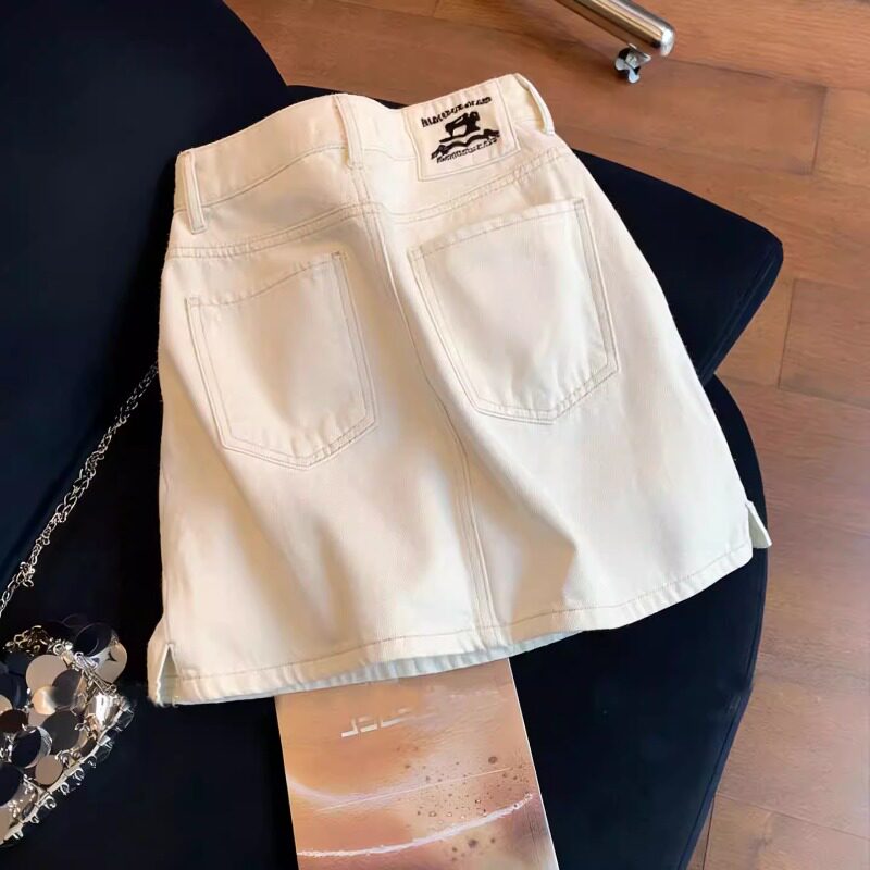 广州十三行高货爆款！牛仔短裙女2026年夏日薄款半身裙开叉A字裙