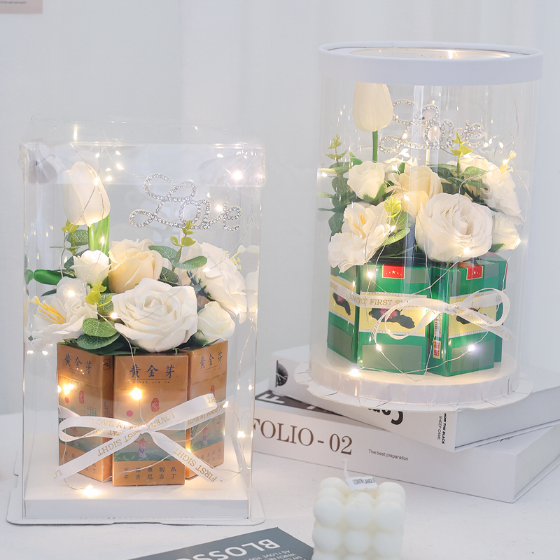 diy香茶烟蛋糕礼盒生日礼物