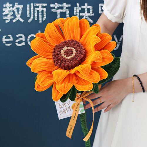 手工diy巨型扭扭棒向日葵花束