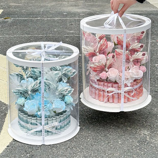 送老婆生日情人节礼物女手工创意diy材料包有钱花土豪仿真花礼盒