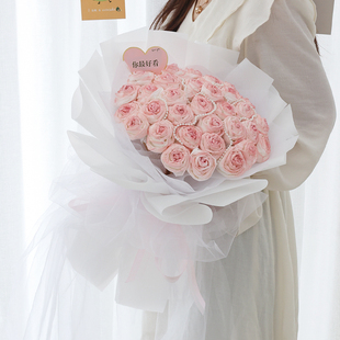 diy纸巾玫瑰花束卫生纸玫瑰花创意自制生日礼物网红包花纸材料女