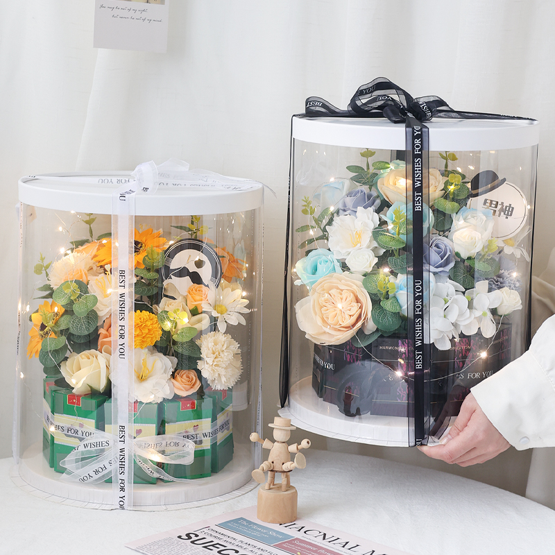 香茶烟礼盒diy材料包花艺包装盒