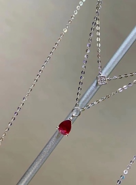 缅甸新烧新烧红宝石吊坠，鸽血红，戒面4X6mm520礼物情人节礼物