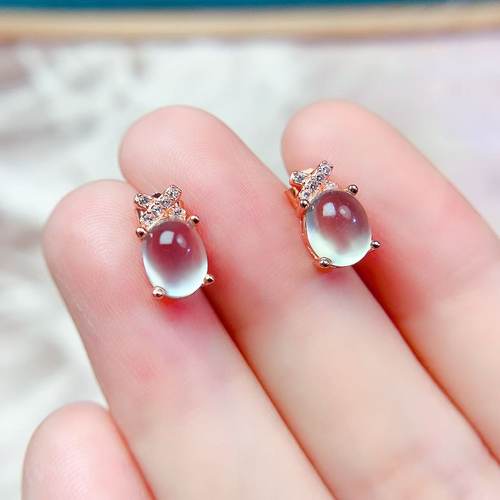 【中国地质大学】天然葡萄石耳钉出货，水润绿莹莹，冰底起荧光，