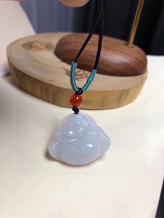 佛公吊坠 5.5mm翡翠A货 尺寸：22