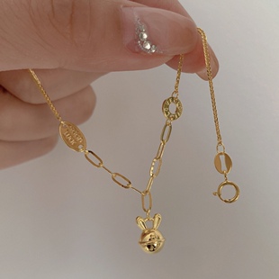 GOODLUCK兔 k金 手链情人节礼物