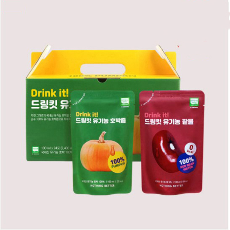 韩国olive young南瓜汁红豆汁排水去肿蔬菜汁饮料酵素去湿气24包