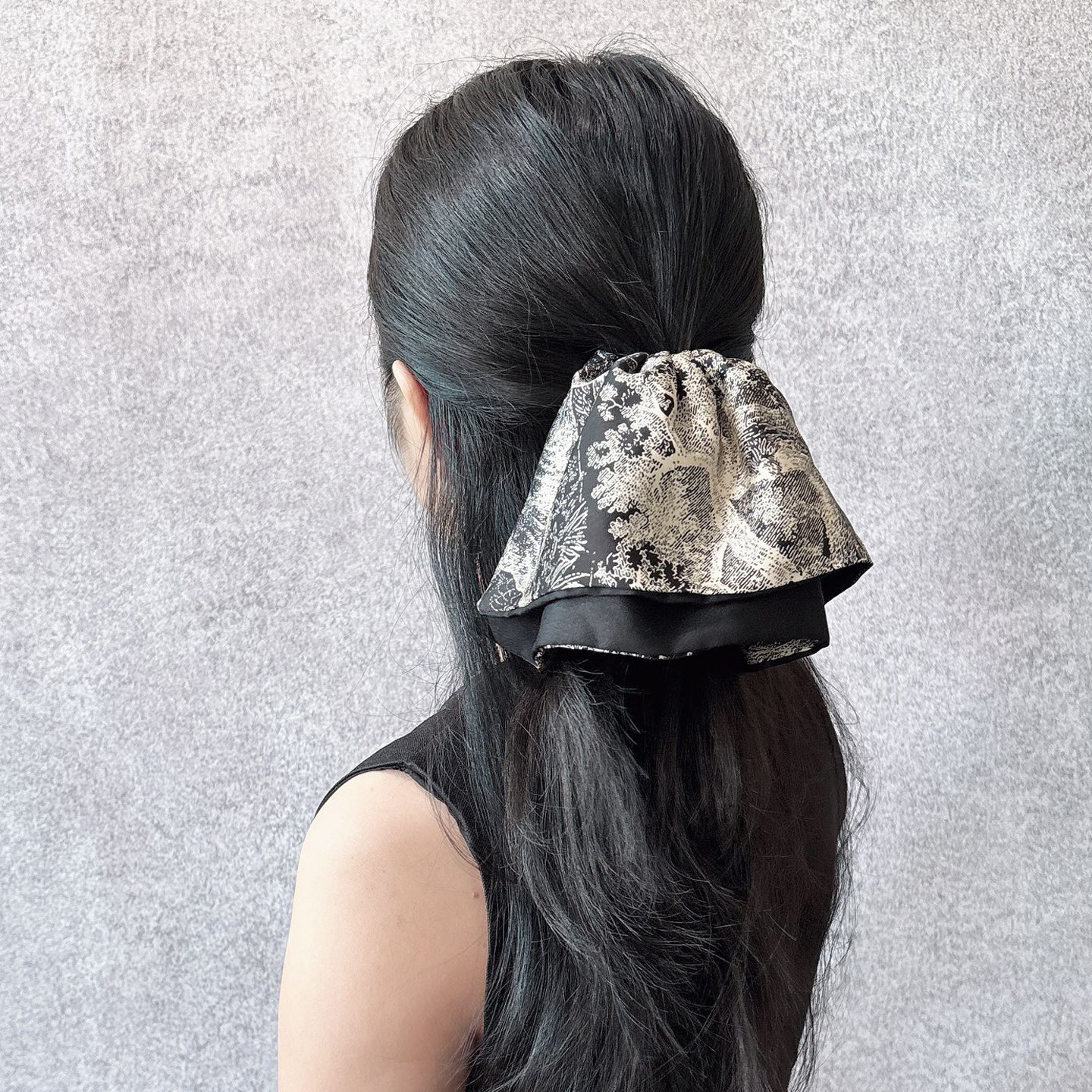 新中式复古缎面水墨画印花裙摆马尾夹国潮抓夹半扎发抓夹高级感女,饰品/流行首饰/时尚饰品新,发饰,淘宝优惠券,粉丝福利购,淘宝优惠卷