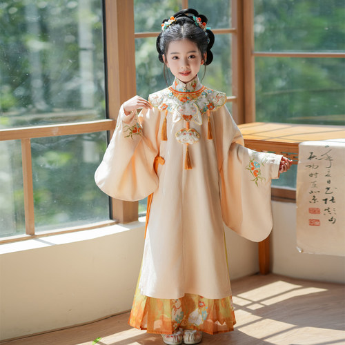 锦仙谣‧月瑶汉服女童新款春秋女孩古风唐装襦裙超仙古装公主裙