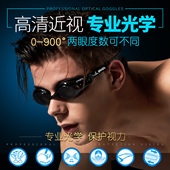 游泳镜 英发近视泳镜 防雾防水高清大框正品 男女定制度数游泳眼镜