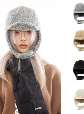 BEAMLIFE25AW毛绒雷锋帽男女骑车防风冬季保暖护耳帽针织休闲帽子