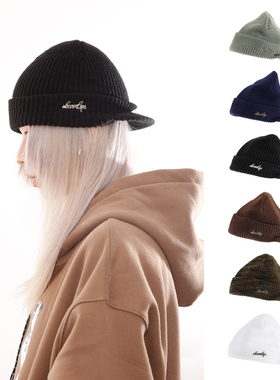 BEAMLIFE25AW复古街头针织帽男女后戴大头围秋冬保暖毛线帽短檐帽