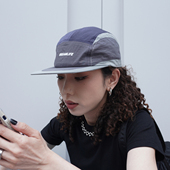 BEAMLIFE原创户外速干拼色抽绳滑板平檐帽子男女软顶鸭舌棒球帽潮