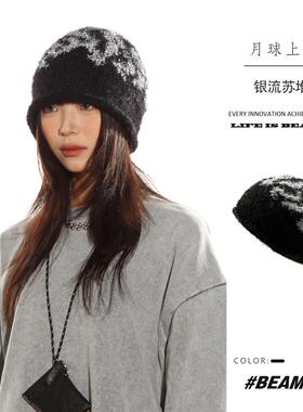 BEAMLIFE24AW秋冬原创自制韩系复古堆堆帽子包头保暖针织毛线冷帽