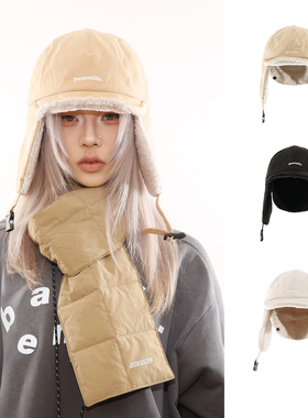 BEAMLIFE25AW原创秋冬毛茸茸护耳飞行帽子男女雷锋加厚冬季保暖帽