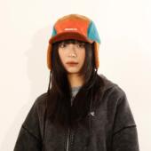 BEAMLIFE24A W秋冬原创护耳保暖拼色护耳帽子男女滑板雷锋鸭舌帽