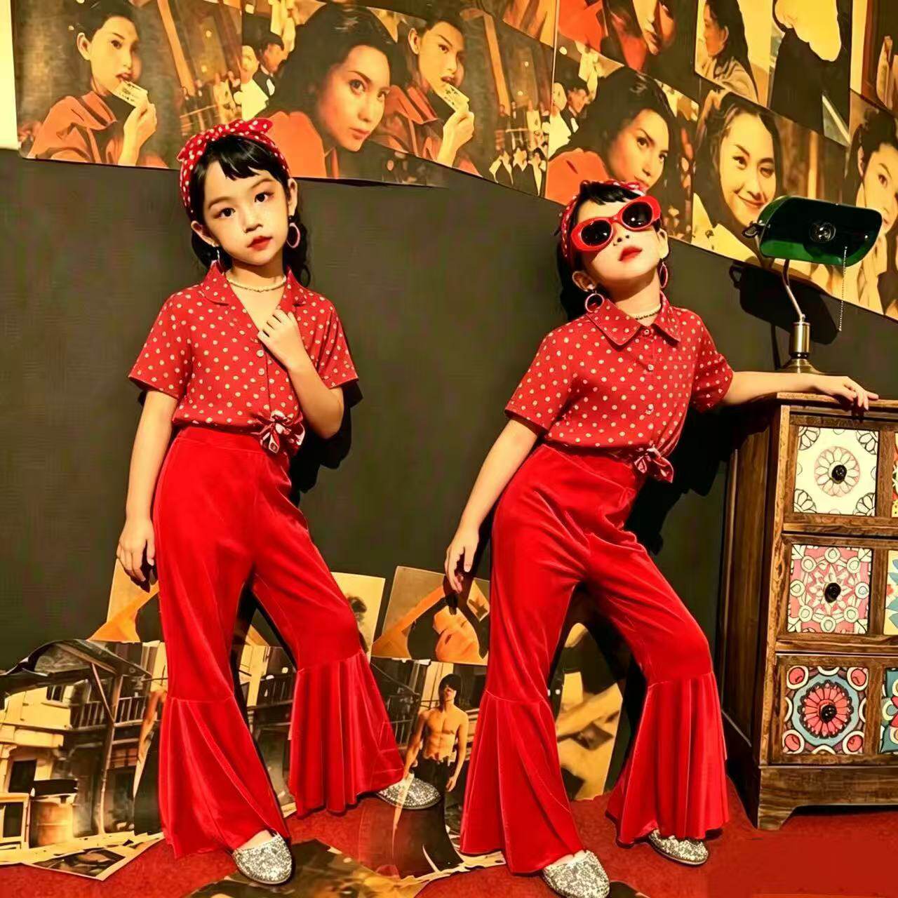 儿童港风运动会幼儿园走秀舞蹈服