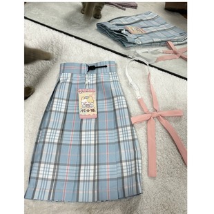 原创夏校供感JK格裙学生A字半身裙学院风百褶裙短裙甜美百搭 晴天