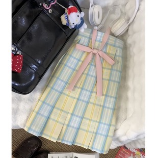 校供感格裙JK短裙百褶裙子甜美 柚月JK制服学院风短裙2025夏季