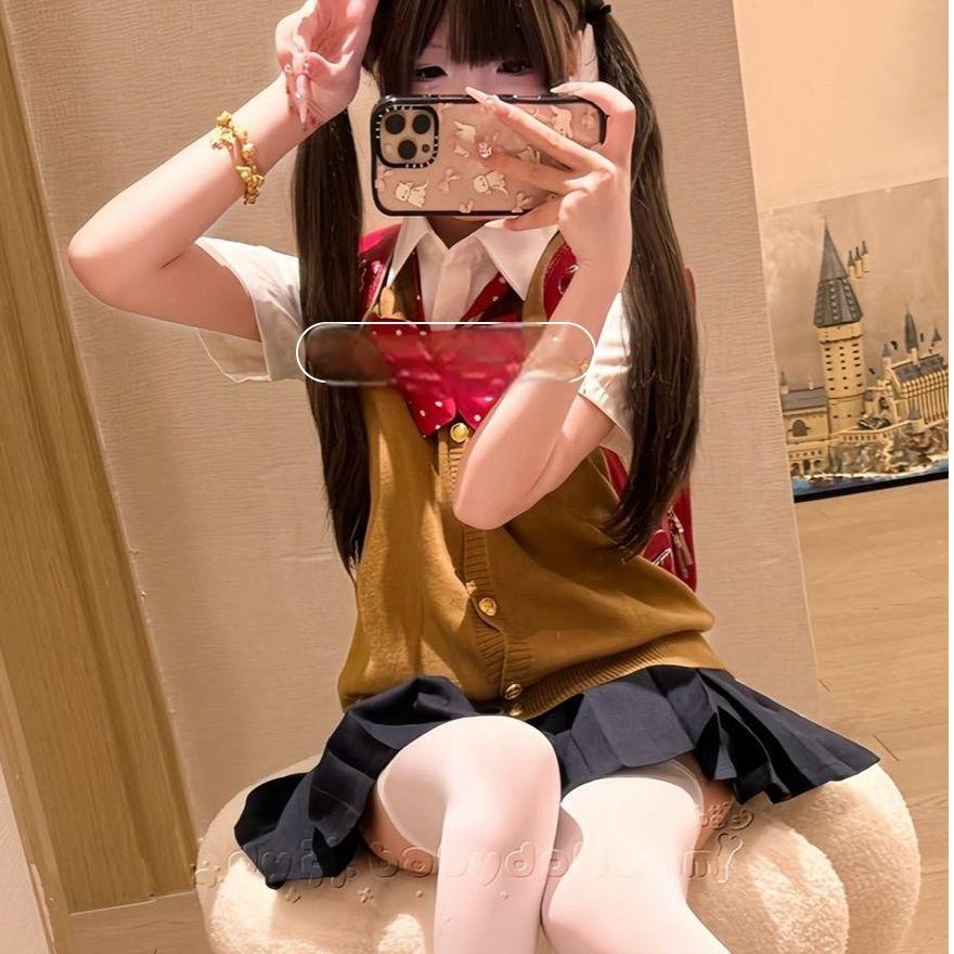 日系上衣JK制服学生纪州马甲四件套校服背心衬衣百褶裙一整套女