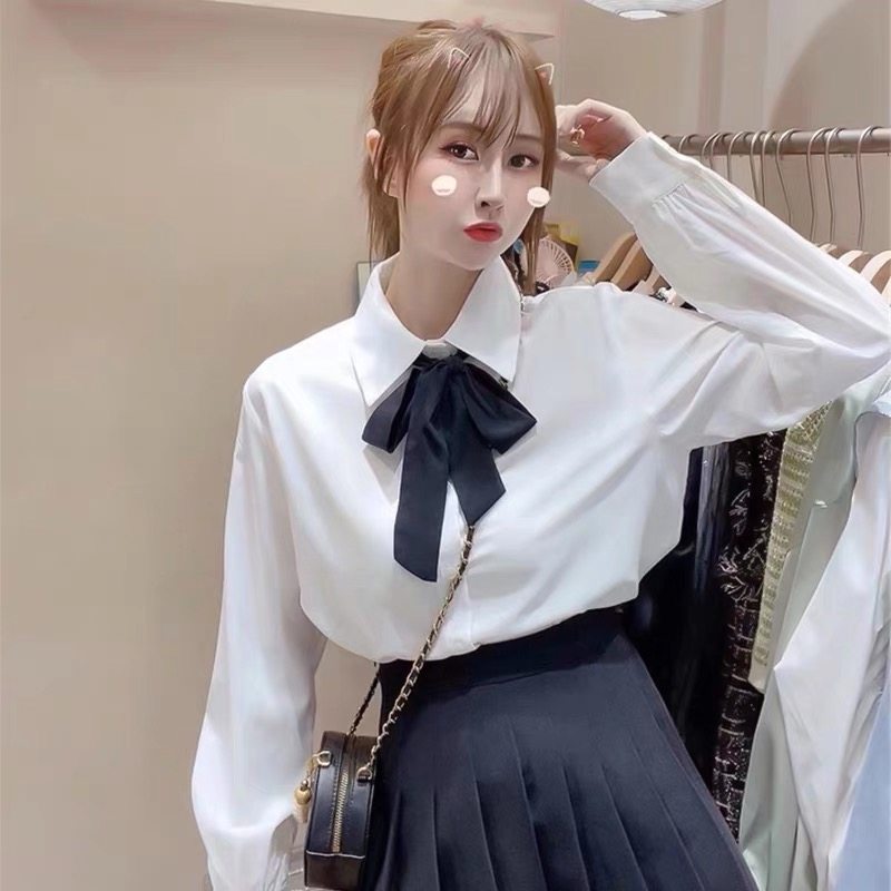 减龄两件套装西装衬衫百褶裙2021早秋季新款少女英伦学生学院风jk
