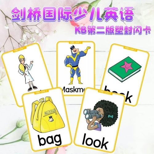 剑桥国际少儿英语KB第二版铜版纸塑封闪卡Kids Box教学大卡学习